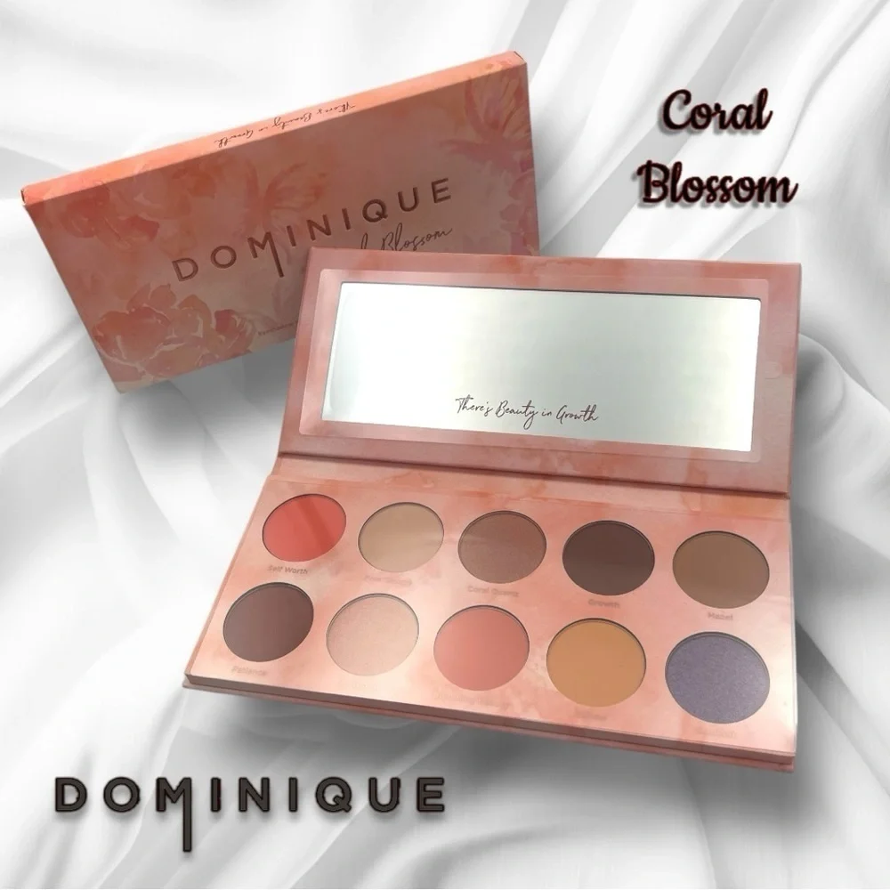 Dominique Cosmetics NWT Coral Blossom Eyeshadow Palette Never Used!